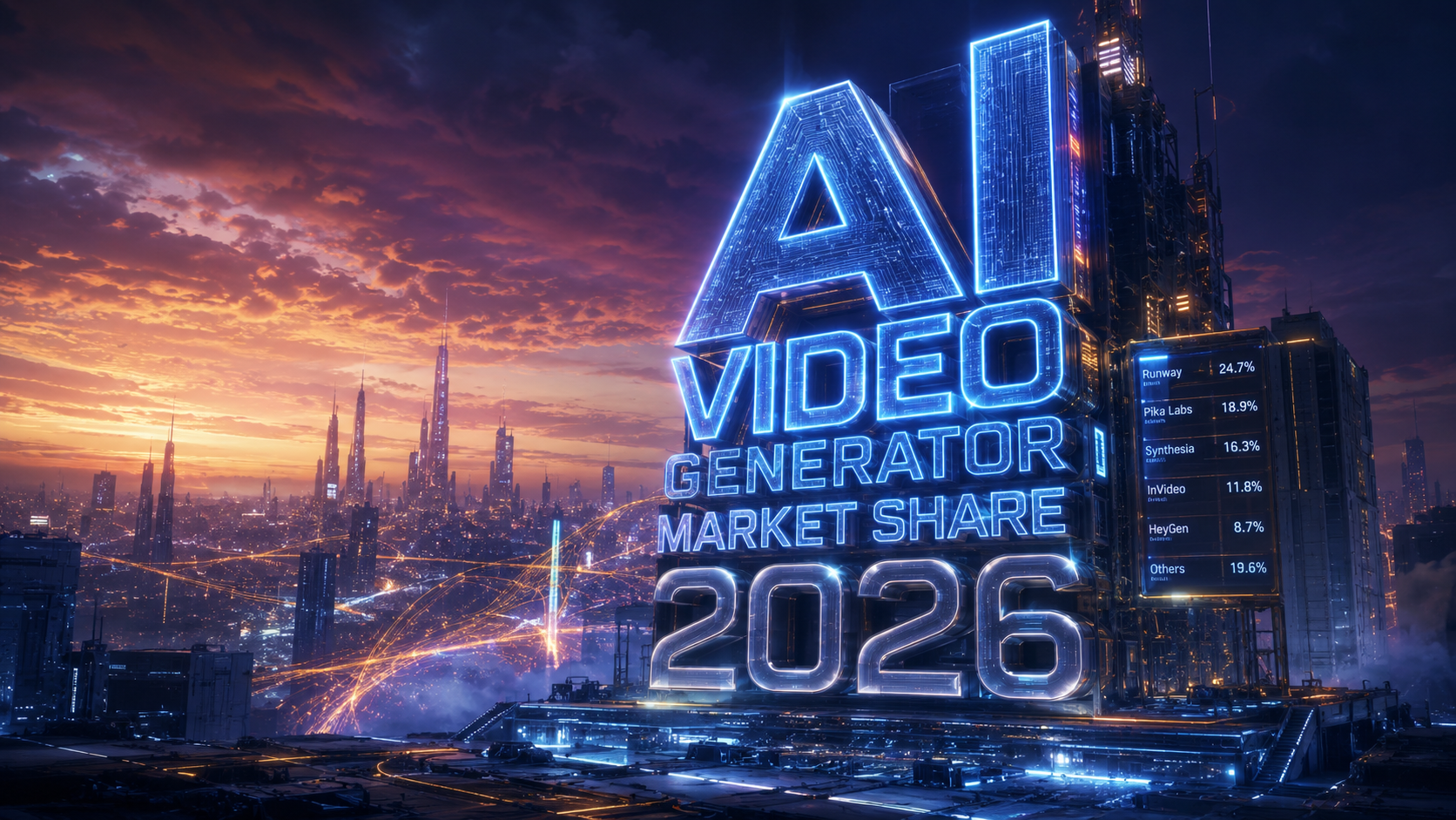 Part de marché des générateurs de vidéo IA 2026 : Croissance et tendances