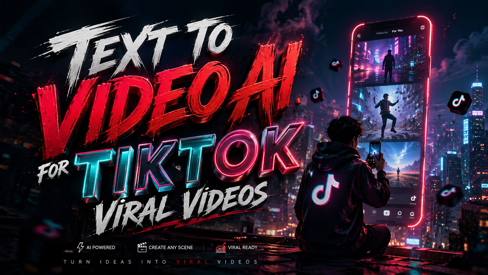 Текст в видео ИИ для вирусных видео в TikTok: руководство 2026