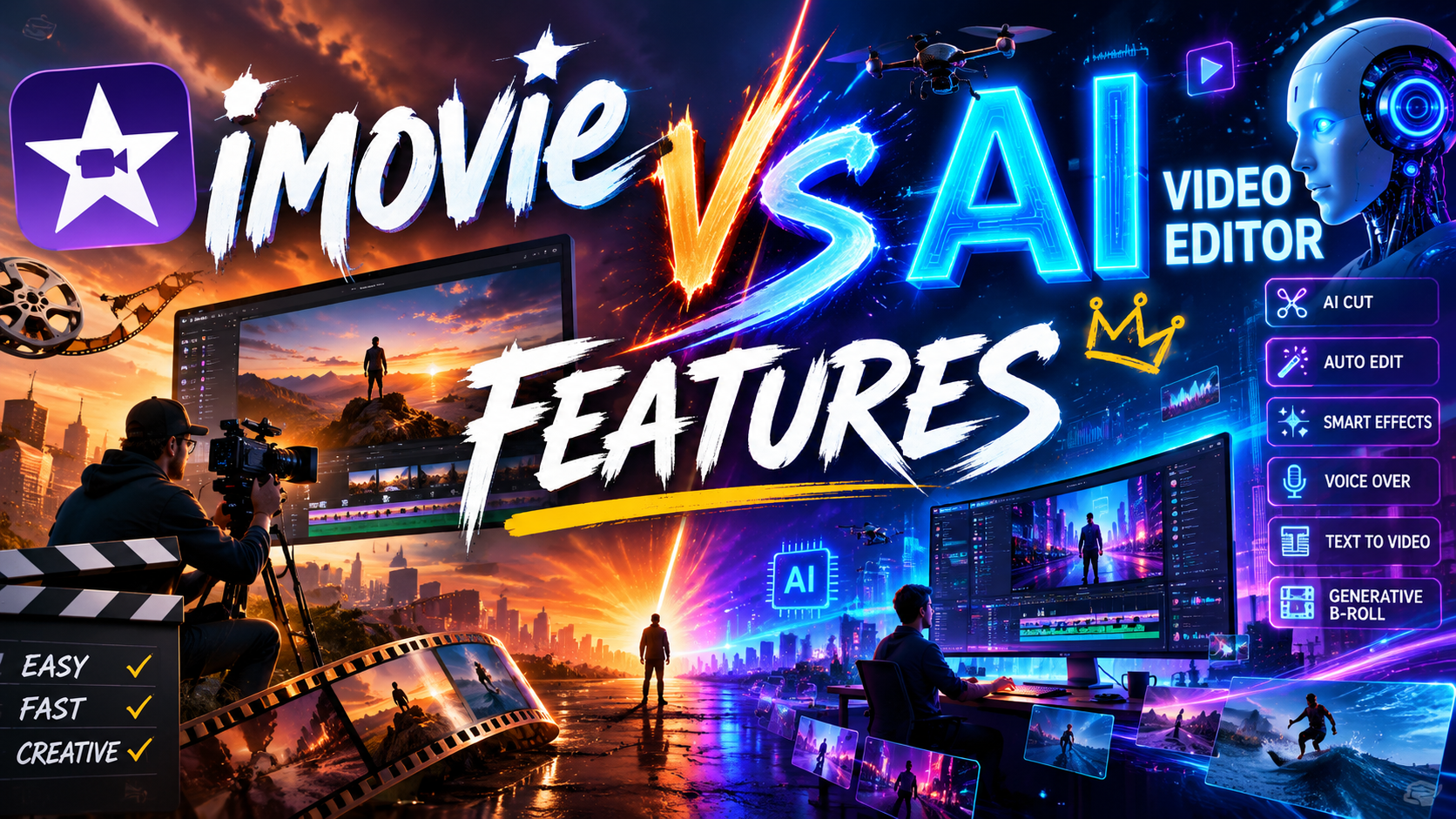 iMovie vs AI Video Editor Features 2026: Which Wins?