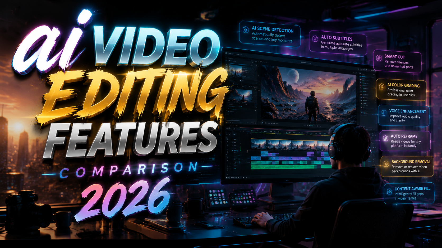 AI Video Editing Features Comparison 2026: Top Tools Ranked
