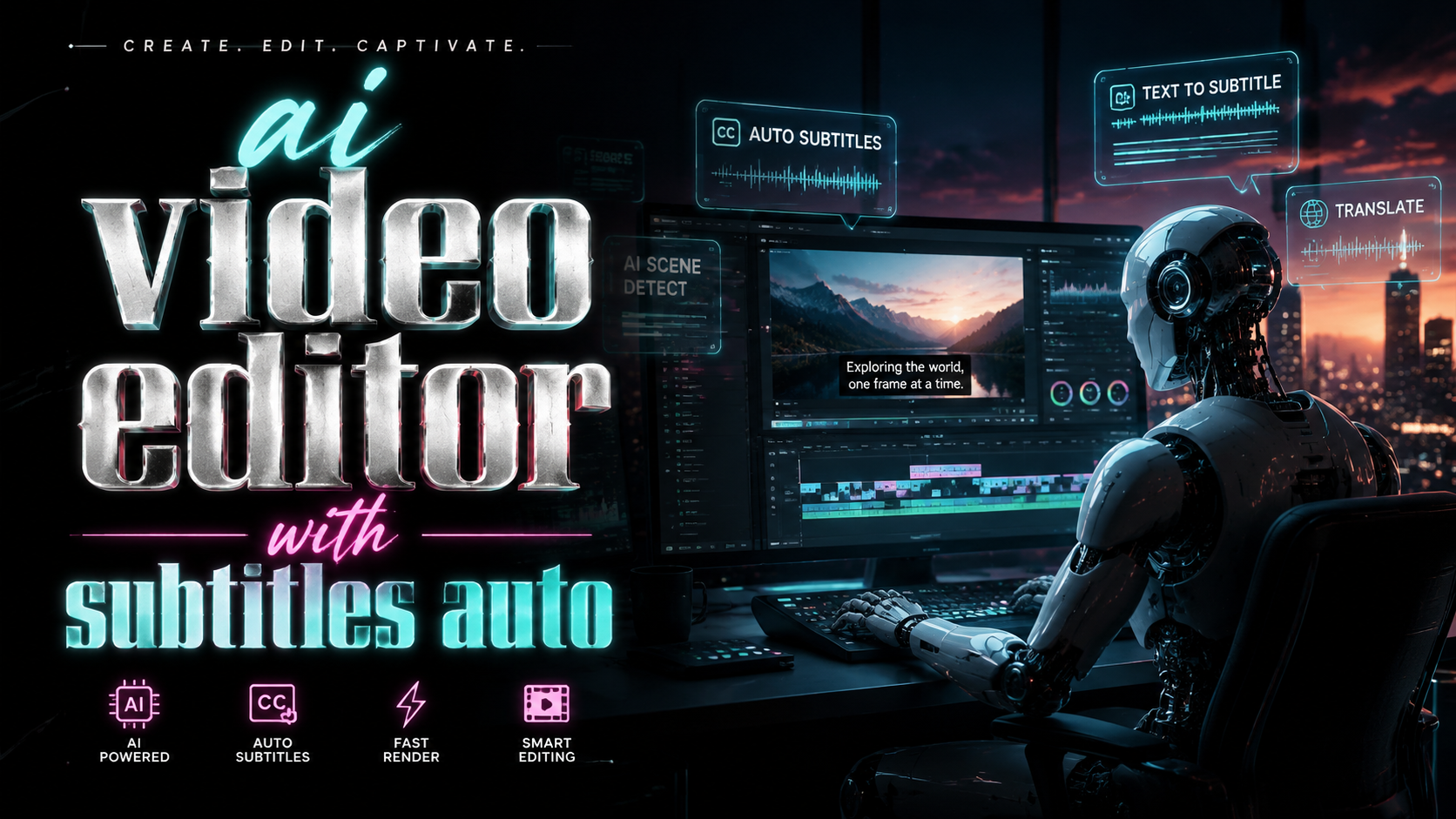Editor de video AI con subtítulos automáticos 2026