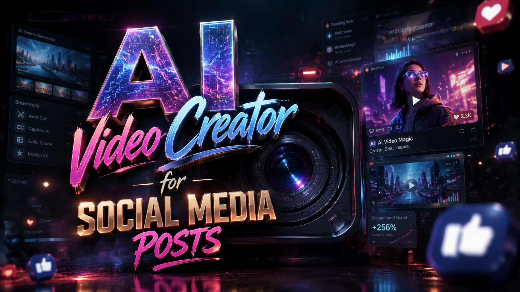 Criador de Vídeos com IA para Posts em Redes Sociais 2026