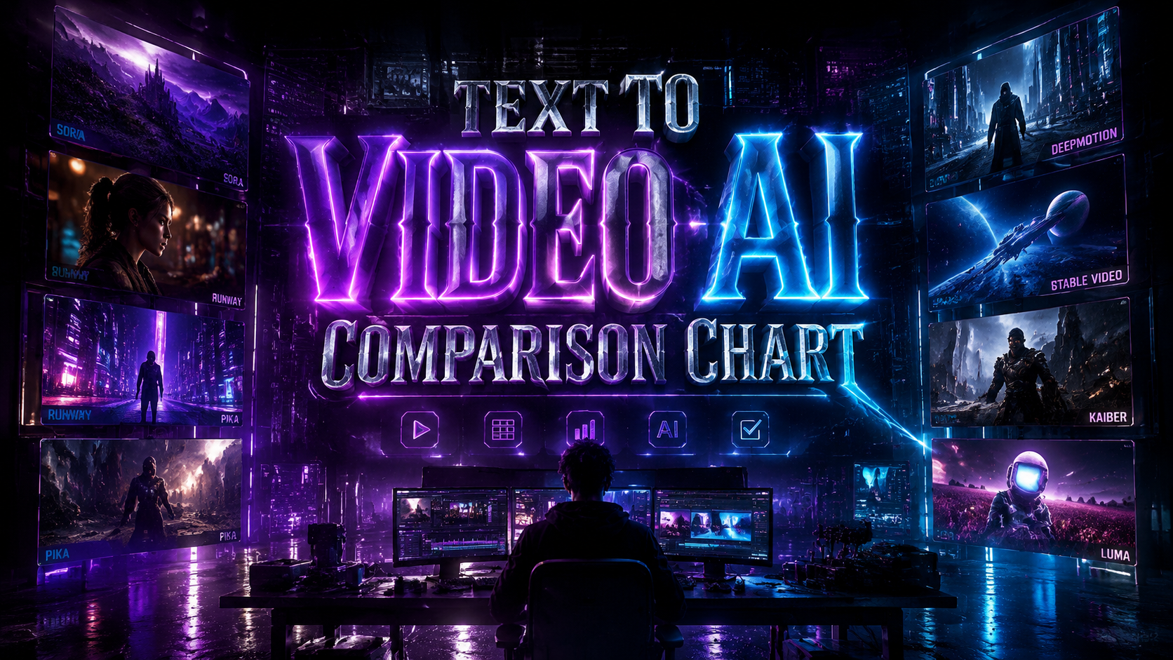 Guide complet : text to video AI comparison chart 2026