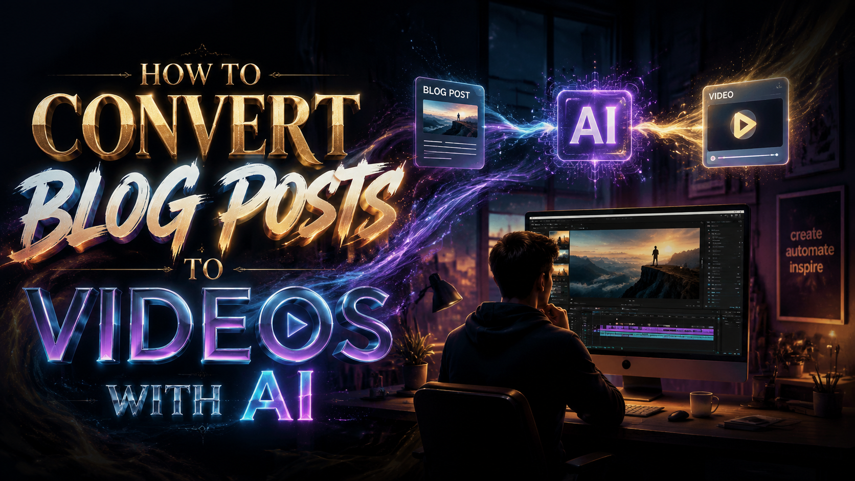 Cómo convertir posts de blog a videos con IA en 2026