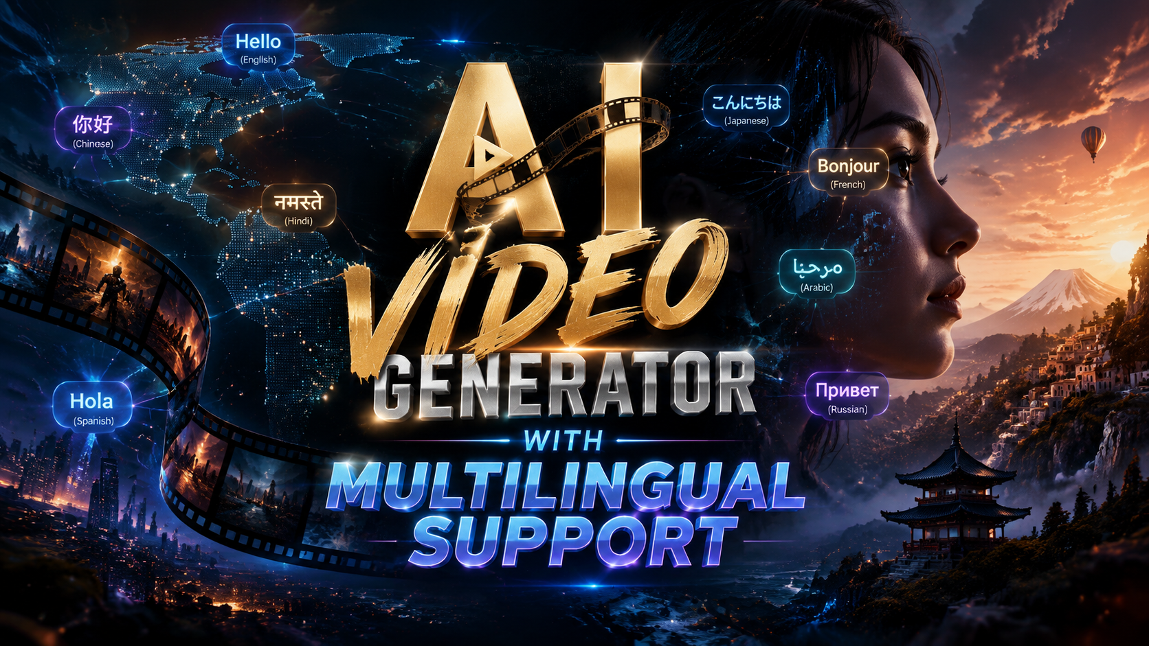 Generador de videos con IA y soporte multilingüe | 2026