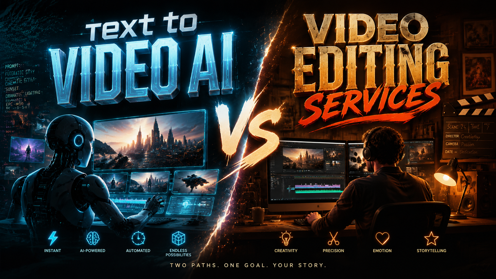 Text to Video AI vs Video Editing Services: 2026 Showdown