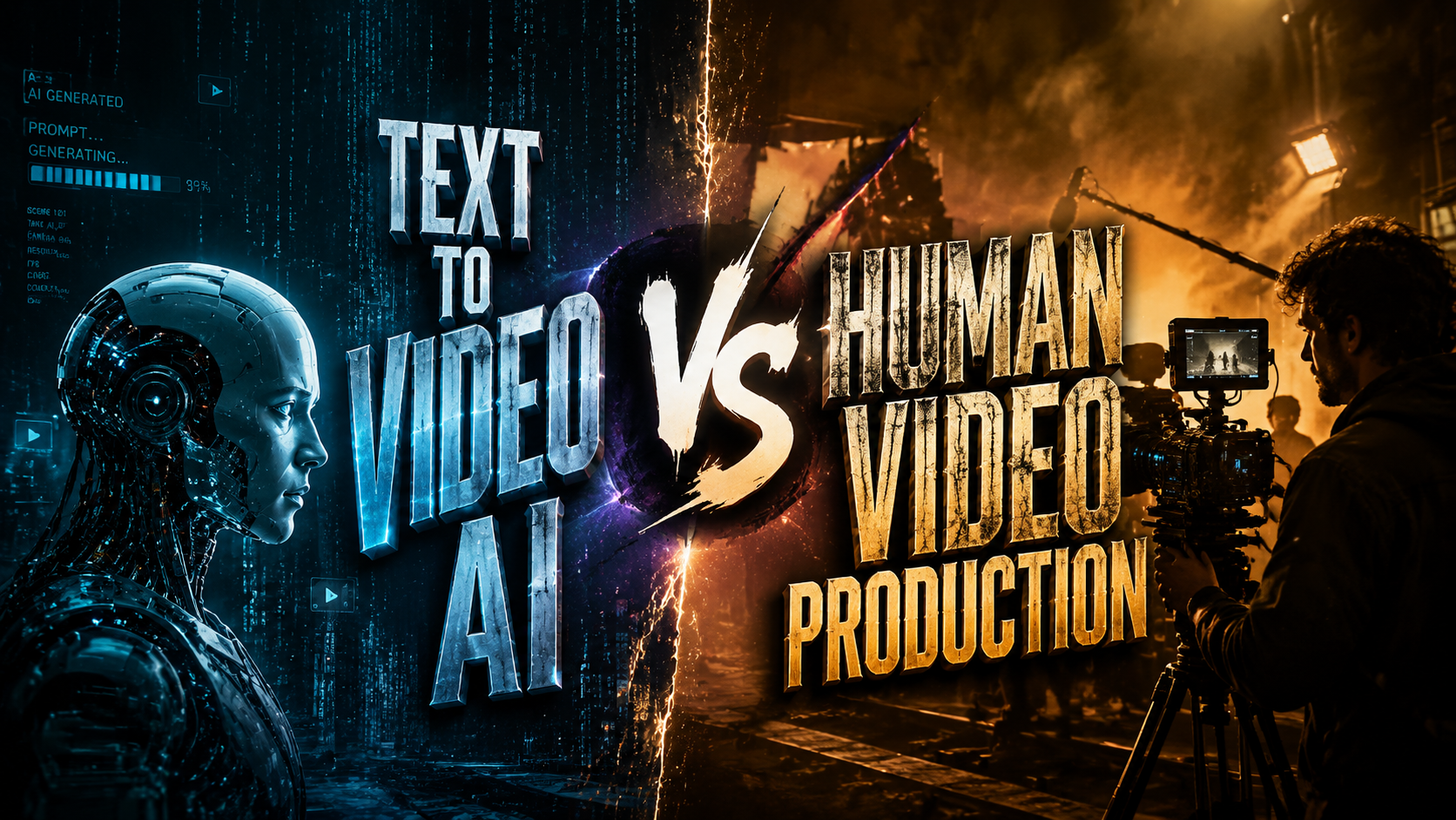 IA de texto a video vs producción humana: ¿Cuál elegir en 2026?